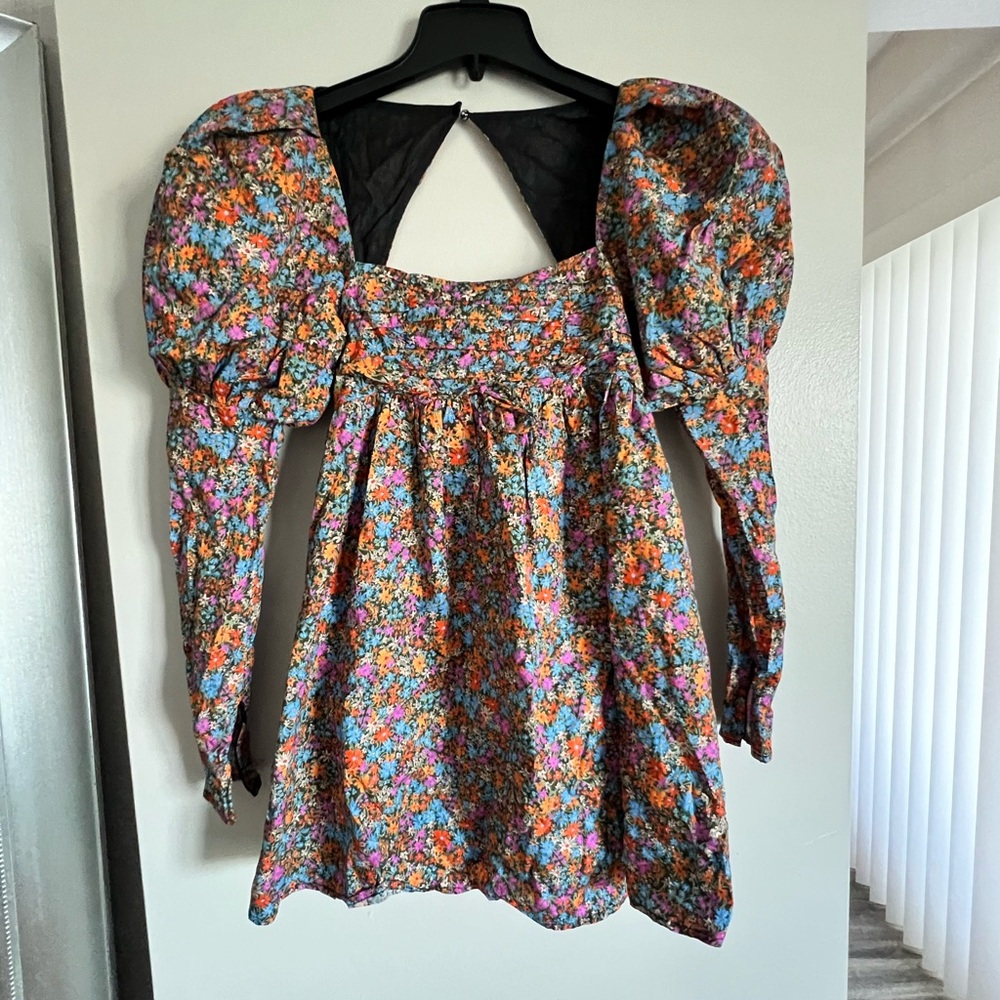 NWT: For Love and Lemons, mini floral dress. Size: XXS